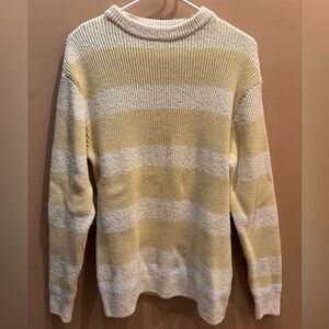 Zara Stripped Yellow and Cream Sweater Size Medium
